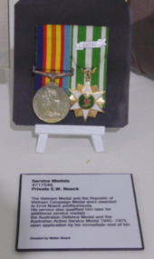 Replica Service Medals posthumously awarded to Private Errol Noack