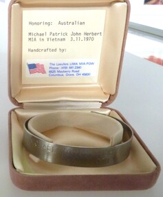 Ceremorial Object - MIA Bracelet - Flying Officer Michael Patrick John Herbert, The Laeufers LIMA MIA-POW