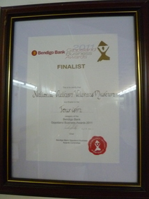 Award, Bendigo Bank Gippsland Business Award, 2011