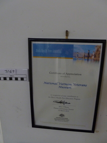 Certificate, Certificate of Appreciation, 2012