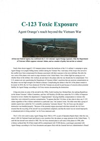 C-123 Toxic Exposure: Agent Orange's reach beyond the Vietnam War