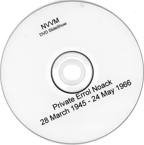 Film - Film, DVD, NVVM Film, DVD Slide Show: Private Errol Noack, 28 March 1945 - 24 May 1966 (Copy 1), 2016
