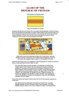 A Copy of Allies of the Republic of Vietnam