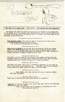 The Wooden Spoon (Newsletter). Vol.1 No.1 - The original Nui Dat underground 