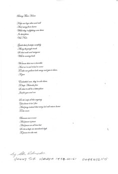 A Copy of a Poem: Bring Them Home.