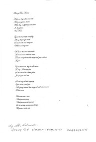 A Copy of a Poem: Bring Them Home.