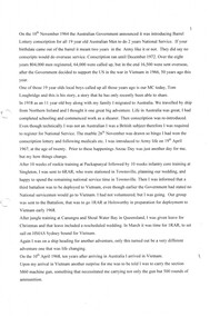 A Copy of Thomas Loughridge's account of his time in the Vietnam War.