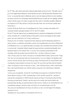 A Copy of Thomas Loughridge's account of his time in the Vietnam War.