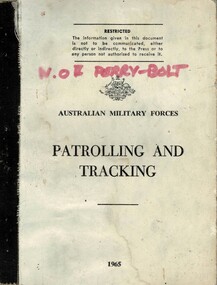 Australian Military Forces: Patrolling And Tracking