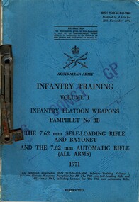 Infantry Training, Volume 1, Infantry Platoon Weapons, Pamphlet No. 3B: The 7.62 mm Self Loading Rifle