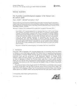 A Copy of Social Science, The Australian counterinsurgency campaign in the Vietnam War: the ambush battle.
