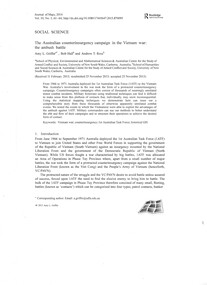 A Copy of Social Science, The Australian counterinsurgency campaign in the Vietnam War: the ambush battle.