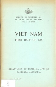 Booklet, Vietnam: First Half of 1965, 1965