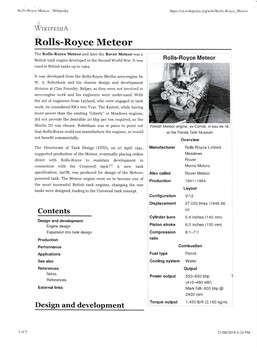 A Copy of Rolls-Royce Meteor sourced from Wikipedia