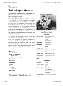 A Copy of Rolls-Royce Meteor sourced from Wikipedia