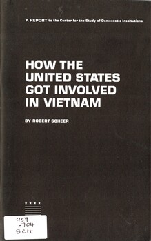 The path of America's slow, gradual, and then steadily mounting involvement in Vietnam has never been fully explored.