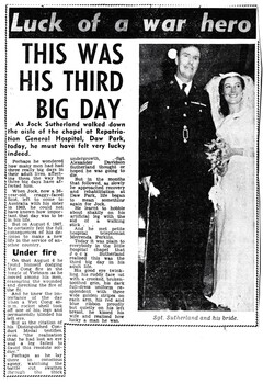 A Copy of a newspaper article about Sergeant Alexander Davidson Sutherland, R.A. Inf.