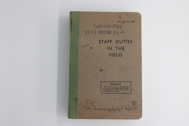 Manual, Staff duties in the field, 1949  (Copy 2), 1949