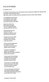 A Copy of Three Poems written by Janette Cronin.