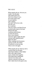 A photocopy of a poem possibly written by Barb O'Keefe