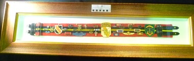 Equipment - Equipment, Army, Belt displaying badges (cloth and metal)