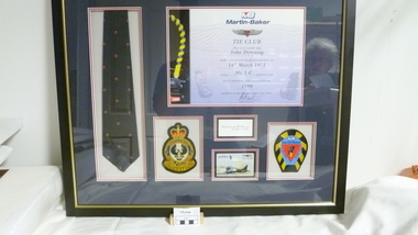 Certificate, Display of Martin Baker Club Certificate Ejection