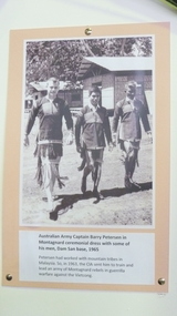 Photograph, Capt B. Peterson in Montaynard ceremonial dress