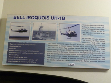 Poster - Poster, Information Board, Bell Iriquois UH-1B wall photo and information