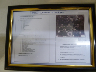 Document, RAN Audio, CDT-3 Vietnam 1st contingent photo