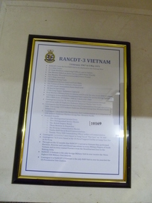 Document, Framed poster RANAudio, CDT Vietnam 5 Feb - May 71 information poster
