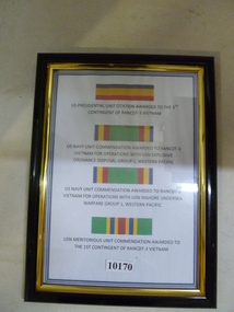 Document, RANAudio, CDT-3 Framed list of ribbons awarded