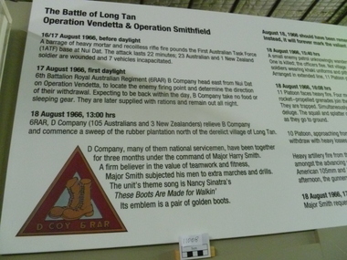 Poster - Poster, Information Board, The Battle of Long Tan, Operation Vendetta, Operation Smithfield