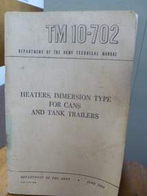 Pamphlet, Heaters, Immersion type for cans and tank trailers, 1952