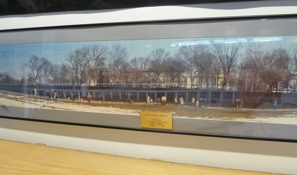 Photograph depicts the Vietnam Veterans' Memorial USA.