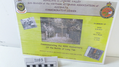 Poster, Commemorating the 40th Anniversary Of the Battle Of Long Tan