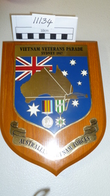 Plaque, Vietnam Veterans Parade Sydney 1987