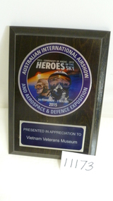 Plaque, Australian International Airshow 2015