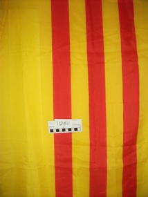Flag, South vietmanese Flag - yellow with three red horizontal stripes