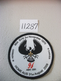 Uniform - Uniform, RAAF, 2 SQN. emblem in black on white cloth