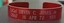 Red coloured aluminium MIA USAF bracelet LtCol. Jones Jnr.