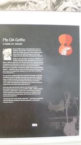 Poster, Pte D.A. Griffin