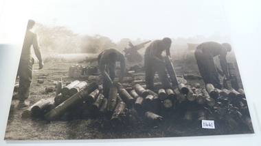 Photograph, Clean Up After Artillery Fire Mission