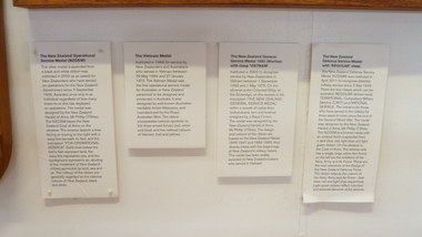 Poster - Poster, Information Board, Descriptions of framed medals (Reg. No 11656)
