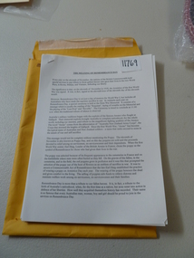 Document, The Meaning Of Remembrance Day