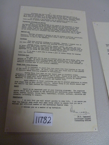 Letter, Laminated 2 page letter from Lt. Col. W.D. Jamieson dated 12 August 1965, 1965