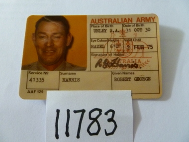 Card - Card, ID, Australian Army ID Card