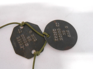 Equipment - Dog tags, T Goode