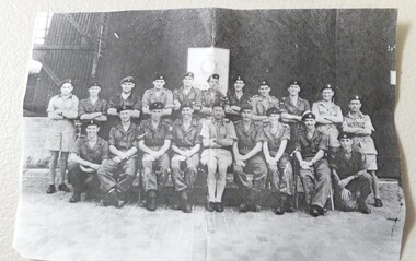 A Black and White Photograph of 20 Uniformed Men Having Received Their SAS Wings