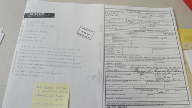 Certificate, Telegram Informing Parents of Son's Death, 2nd march 1968