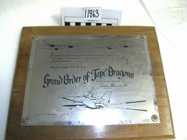 Plaque, Grand Order Of Tape Dragons